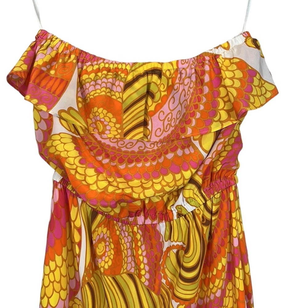 Banana Republic x Trina Turk Sonya Patio Dress Strapless Silk Maxi Women's 0 - Picture 7 of 12
